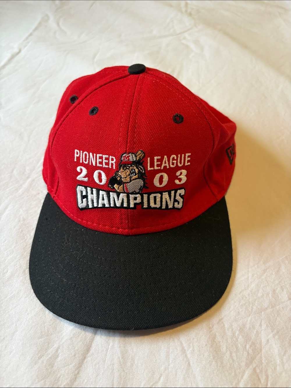 New Era Red and Black Pioneer League Champions Hat